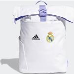 Mochilas deportivas blancas de poliester Real Madrid multibolsillos adidas de materiales sostenibles 