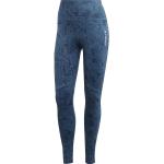 Leggings estampados azules de poliester rebajados adidas talla XXL de materiales sostenibles para mujer 