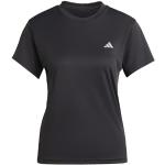 Camisetas deportivas negras de poliester con cuello redondo transpirables adidas Run It talla S de materiales sostenibles para mujer 
