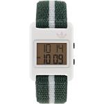 Relojes verdes de nailon de pulsera impermeables con alarma digital adidas Originals para mujer 