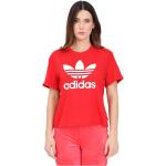 Camisetas rojas de poliester de algodón  rebajadas tallas grandes informales adidas Originals talla S para mujer 