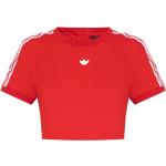 Camisetas rojas de manga corta rebajadas manga corta con logo adidas Originals talla L para mujer 