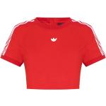 Camisetas rojas de manga corta rebajadas manga corta con logo adidas Originals talla M para mujer 