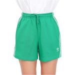 Shorts verdes de poliester rebajados de primavera con logo adidas Originals talla XS para mujer 
