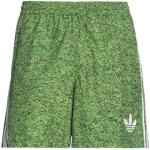 Board shorts verdes de poliester rebajados con logo adidas Originals talla XS para hombre 