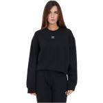 Adidas Originals, Sudadera Negra Oversize con Logo Bordado Black, Mujer, Talla: M