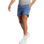 Shorts azules de poliester de running rebajados adidas talla S de materiales sostenibles para hombre 