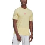 Camisetas deportivas amarillas de poliester rebajadas con cuello redondo adidas talla XS de materiales sostenibles para hombre 