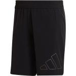 Shorts negros de poliester de running rebajados con logo adidas talla XL de materiales sostenibles para hombre 