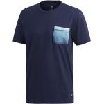 Camisetas azules de poliester de tenis rebajadas de punto adidas talla S de materiales sostenibles para hombre 