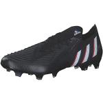 adidas Predator Edge.1 L FG, Soccer Shoe Unisex Adulto, Core Black/Cloud White/Vivid Red, 40 EU