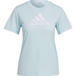 Camisetas deportivas blancas de poliester rebajadas con cuello redondo transpirables adidas Sport talla S de materiales sostenibles para mujer 