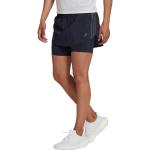 Shorts azules de poliester de running rebajados con rayas adidas talla S de materiales sostenibles para mujer 