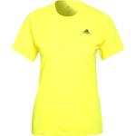 Camisetas amarillas de poliester de running rebajadas con cuello redondo transpirables adidas talla L de materiales sostenibles para mujer 