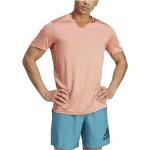 Camisetas naranja de poliester de running con cuello redondo transpirables con logo adidas Run It talla M de materiales sostenibles para hombre 