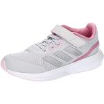 adidas Runfalcon 3.0 Elastic Lace Top Strap Shoes, Zapatillas Unisex niños, Dash Grey Silver Met Bliss Pink, 31.5 EU