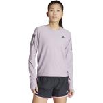 Camisetas lila de manga larga rebajadas manga larga adidas Own The Run para mujer 