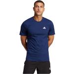 Camisetas deportivas azules de poliester rebajadas tallas grandes transpirables de punto adidas talla 3XL de materiales sostenibles para hombre 