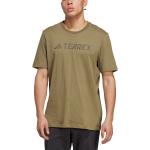 Camisetas deportivas verdes de algodón rebajadas con logo adidas talla S para hombre 