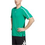 Camisetas deportivas verdes de poliester rebajadas adidas talla L de materiales sostenibles para hombre 