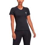 Camisetas negras de poliester de punto  rebajadas de punto adidas talla M de materiales sostenibles para mujer 