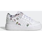 Zapatillas estampadas blancas de cuero Hello Kitty de verano con cordones informales floreadas adidas Originals 