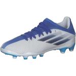 adidas - Zapatillas de fútbol blancas/azul para niño X Speedflow.3 MG J, blanco, 37 1/3 EU