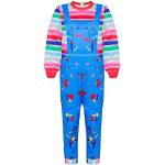 Aepotumn Disfraz de Chucky para niños y niñas, vestido midi de Halloween para fiesta de 3 a 12 años, 01 Azul, 4-5 Años