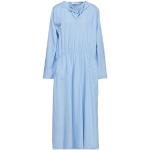Vestidos azules celeste de algodón de manga larga maxi manga larga fruncido talla XL para mujer 