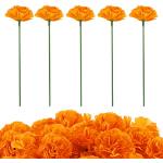 Flores artificiales naranja de acero floreadas 