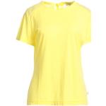 Camisetas amarillas de algodón de manga corta rebajadas manga corta con cuello redondo Aigle talla M para mujer 