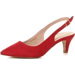 Zapatos destalonados rojos retro Ajvani talla 41 para mujer 