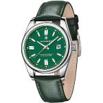 Relojes verdes de acero inoxidable de pulsera impermeables Cuarzo Cronógrafo para multi-sport formales infantiles 
