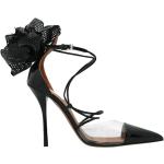 Sandalias negras de tela de tiras floreadas Alaia talla 36 para mujer 