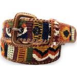 Cinturones multicolor de algodón con hebilla  largo 80 étnicos trenzados con bordado talla XL para mujer 