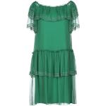 Vestidos verdes de gasa de manga corta manga corta de encaje Alberta Ferretti talla M para mujer 