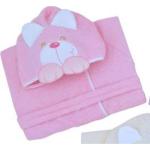 Albornoces infantiles rosas de algodón 24 meses para bebé 