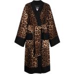 Albornoces marrones de algodón leopardo Dolce & Gabbana para mujer 