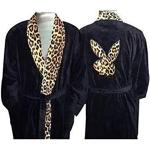 Albornoz negro tipo kimono con cuellos y conejito en la espalda de leopardo de Playboy – all-in-one-sortie-24