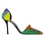Zapatos multicolor de tacón rebajados con tacón más de 9cm Alexander McQueen con lentejuelas talla 36,5 para mujer 