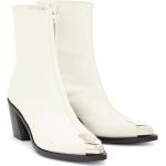 Botas blancas de piel de ternera de piel  rebajadas con tacón de 7 a 9cm Alexander McQueen talla 38,5 para mujer 