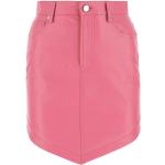 Minifaldas rosas de cuero rebajadas mini talla XS para mujer 