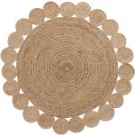Alfombras redondas marrones de yute Kave Home 150 cm de diámetro 