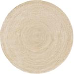 Alfombras redondas beige de yute rebajadas modernas 115 cm de diámetro 