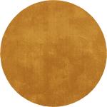 Alfombras redondas doradas de poliamida 80 cm de diámetro 