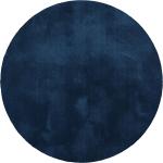 Alfombras redondas azules de poliamida 80 cm de diámetro 