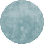 Alfombras redondas azules celeste de poliamida 80 cm de diámetro 