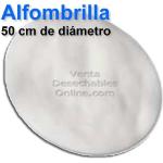Alfombras redondas blancas de polipropileno 50 cm de diámetro 