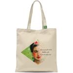 Bolsos beige de algodón de moda Frida Kahlo para mujer 