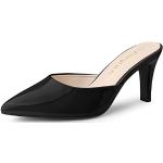 Sandalias negras de caucho de tacón con tacón de aguja de punta puntiaguda oficinas Allegra K talla 41 para mujer 